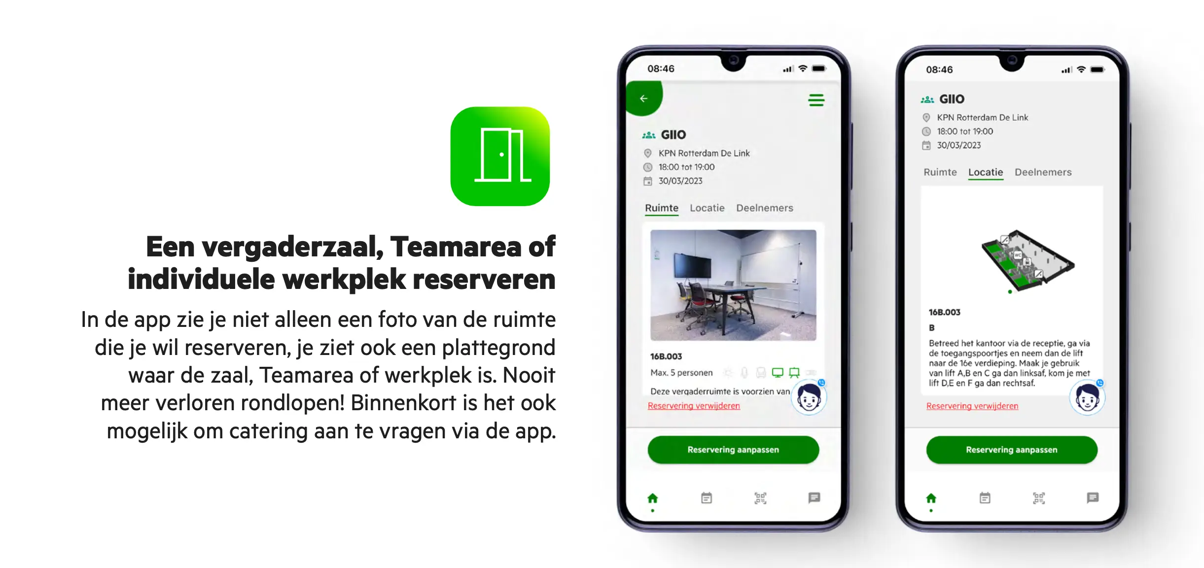 Visitor application - book a room or area